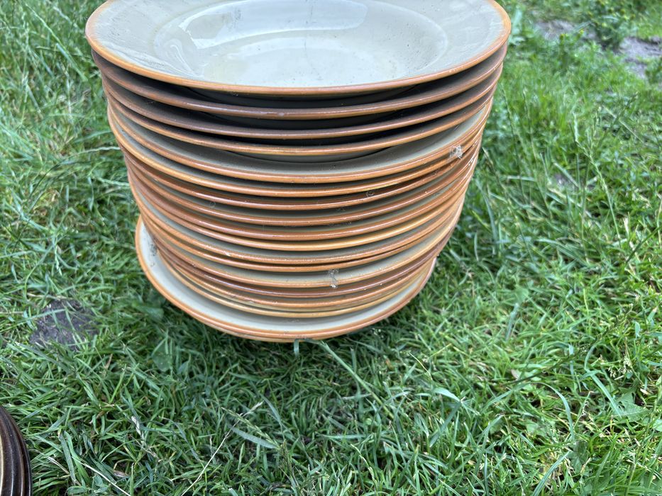 Talerze Tułowice prl stare vintage