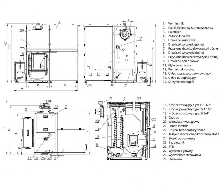 Kocioł Grand Pellet METAL-FACH 15–34 kW | 5 klasa | EcoDesign