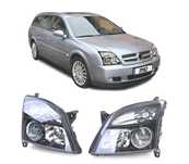 FARÓIS OPEL VECTRA C 02-05 SIGNUM 03-05 FUNDO NEGRO