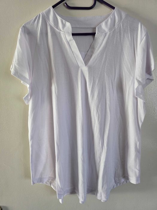 Koszulka damska z krótkim rękawem biała XL