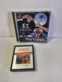 Dois jogos  atari e ps1 E.T