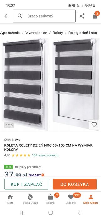 Nowa roleta na okno dzien noc 68x150