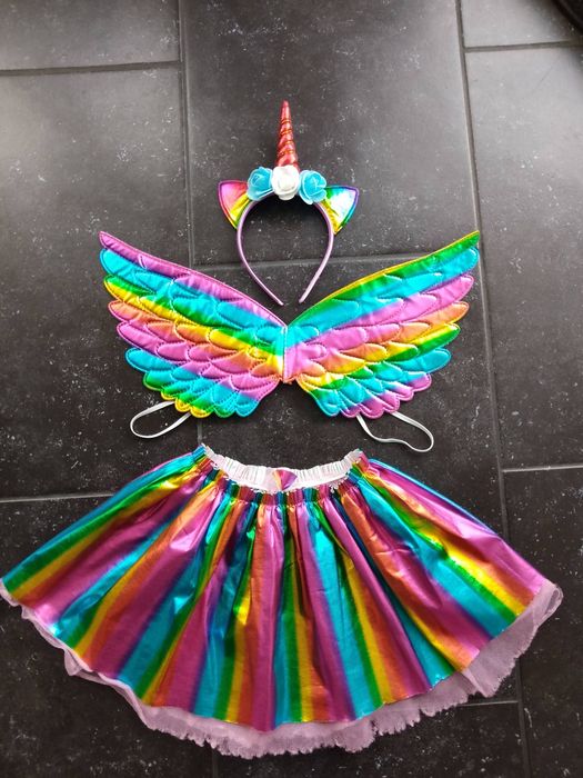 Strój przebranie jednorożec, rozm. 110,116, 122 stan idealny