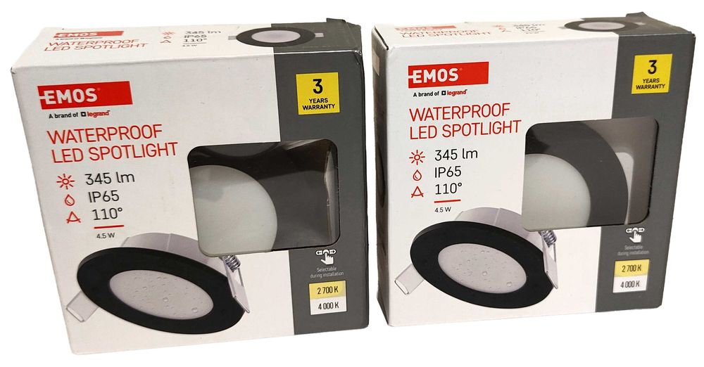 2x Oczko Podtynkowe LED 4,5W wodoodporne 345 LUMENÓW