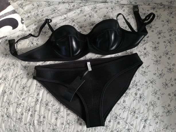 Bikini piankowe czarne, nowe, metki