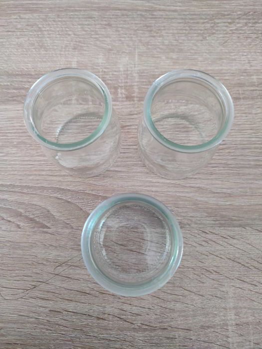 Słoiki Słoiczki Czarki szklanki transparentne przezroczyste 6 sztuk