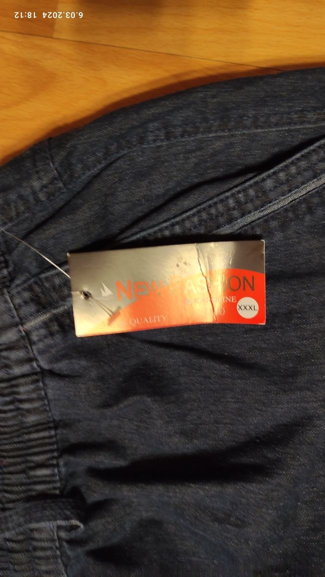 XXXL New Fashion  spodnie jeansowe na gumce ,nowe.