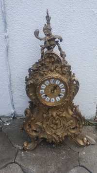 Zegar stojący kominkowy wykonany z mosiądzu