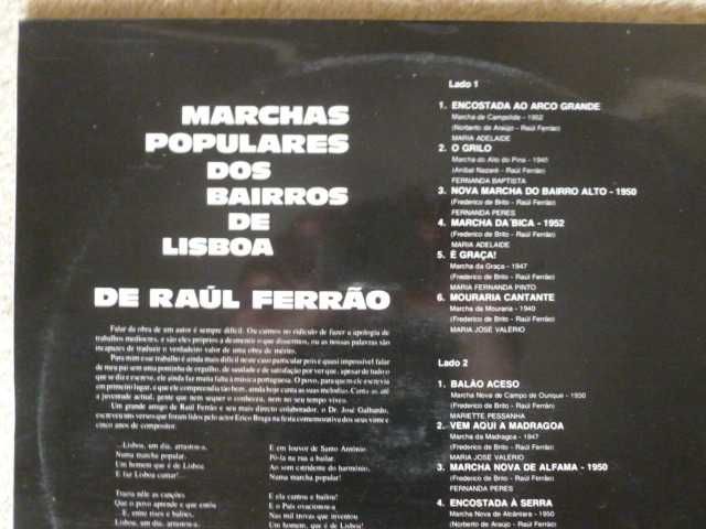 LP vinil Marchas Populares de Lisboa de Raul Ferrão