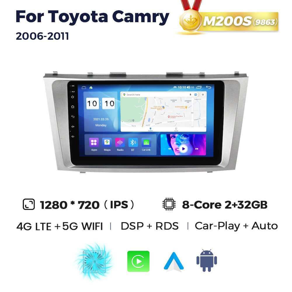 Штатна магнітола TOYOTA Camry 40 android GPS навігація тойота кемри