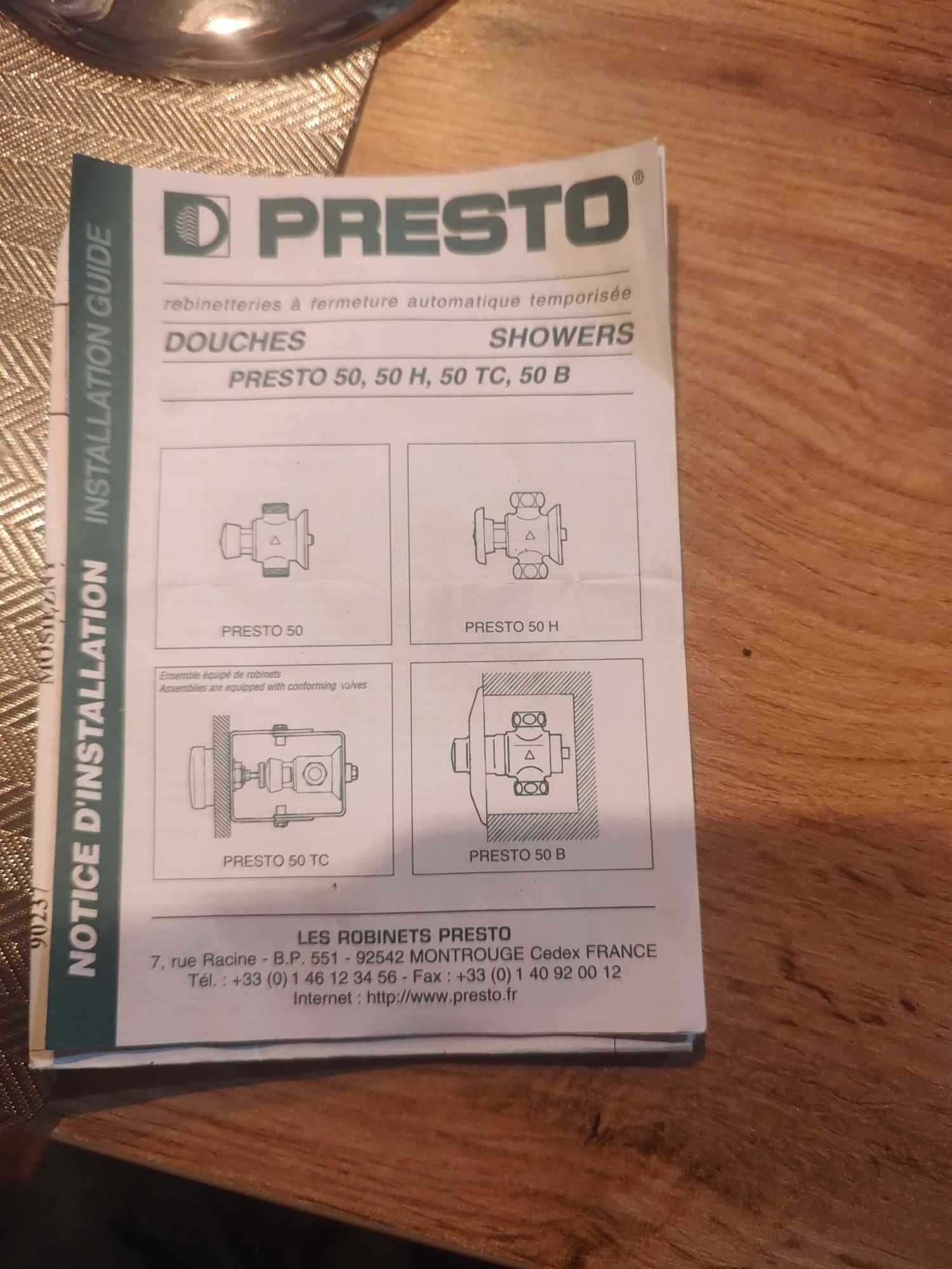 Ekorech zawor podtynkowy Presto 50B