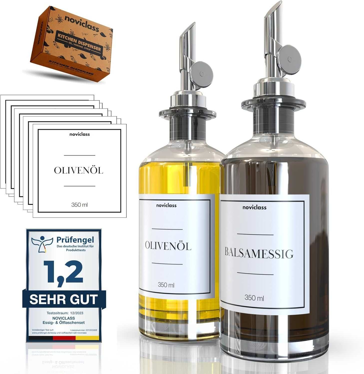 Dyspensery kuchenne, butle na olej, ocet i inne NOVICLAS. 2 x 350 ml
