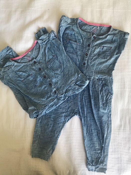 Kombinezon lato Cool Club 86/92 bliźniaczki spodnie ogrodniczki