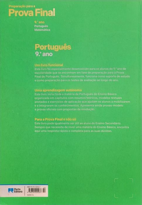 Livro Preparação para a Prova Final 2024  - Exame Português - 9.º ano