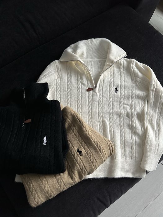 Светр жіночий, светр ralph lauren, светр бежевий, чорний, білий