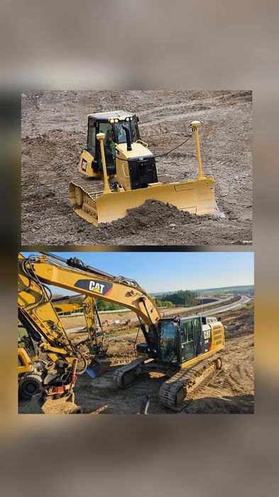 Usługi i wynajem koparka gąsienica 25 ton spycharka system zamiatarka