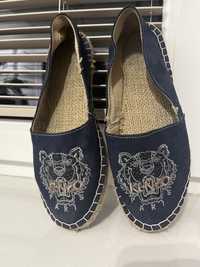 Granatowe buty espadryle kenzo tygrys