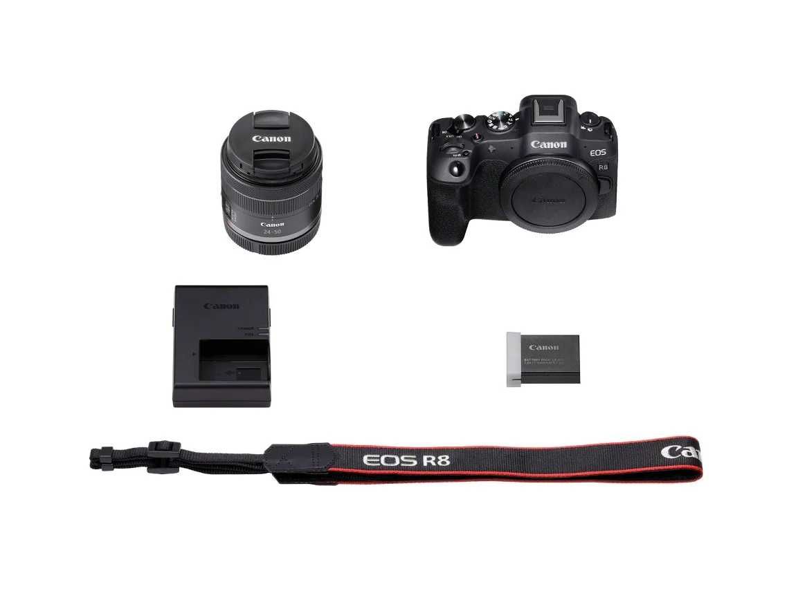 Canon EOS R8 + RF 24-50mm + Seguro + EXTRAS
