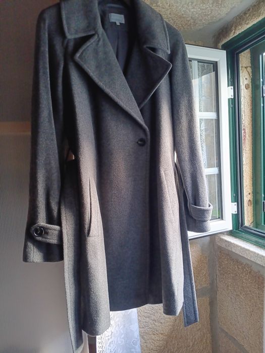 Sobretudo de caxemira e lã