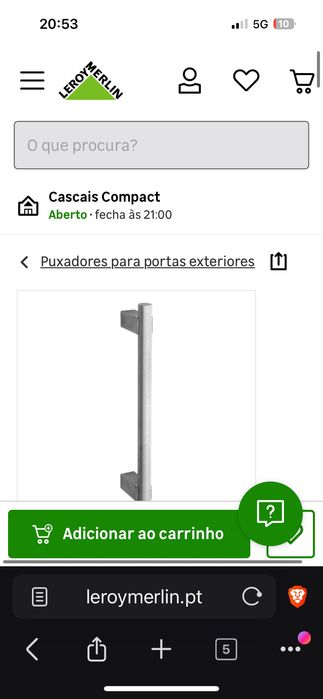 Puxador em inox novo