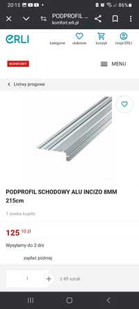 Incizo profil aluminiowy do paneli Quick step