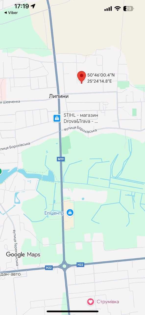 Продаж ділянки в Липинах 51 сотка