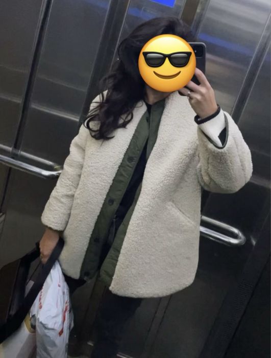 Пальто шубка тедді Mango барашек