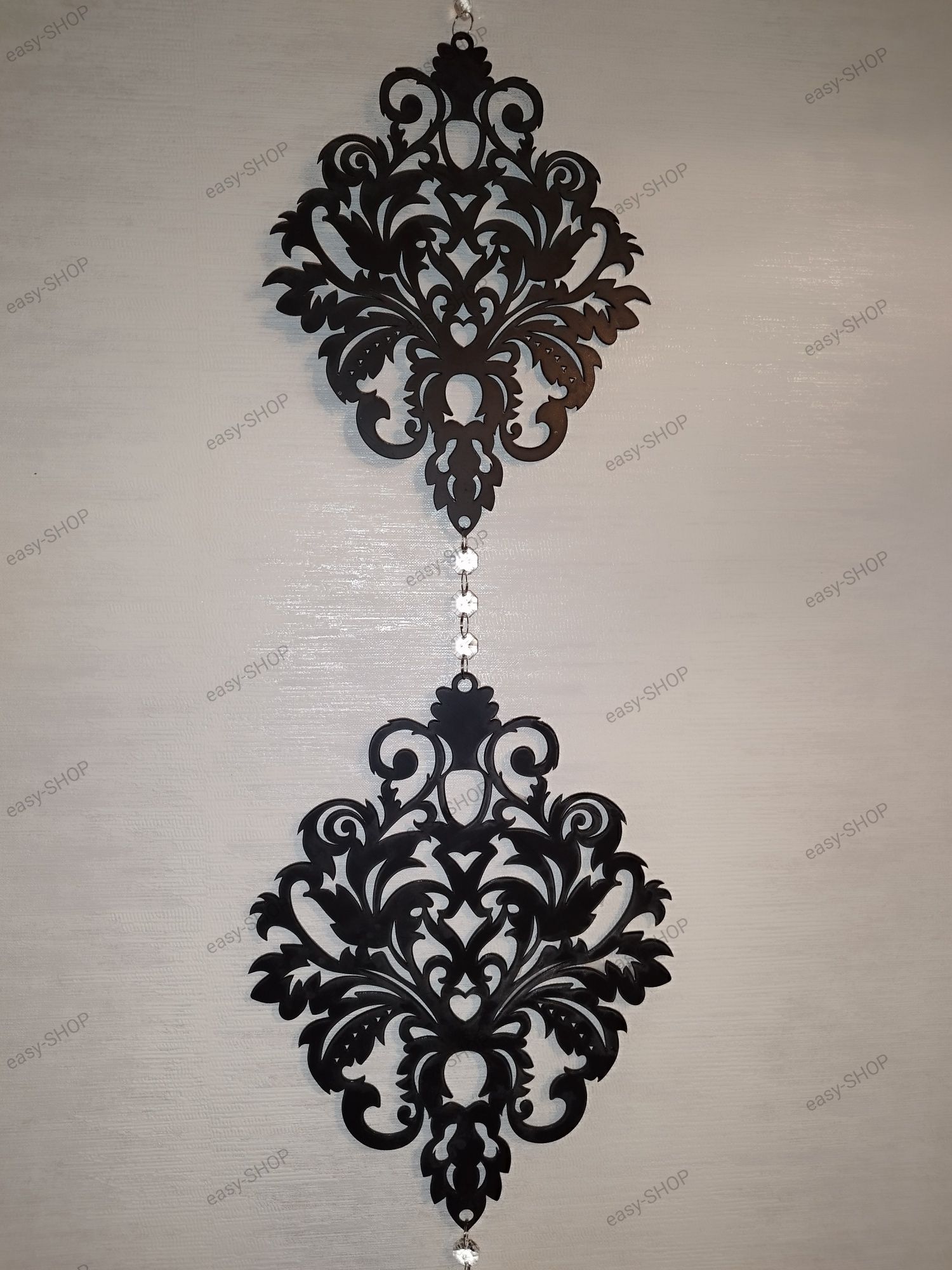 Czarna zawieszka do okna 120 cm girlanda