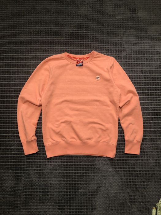 Персиковый свитшот SuperDry (S-M) женский кофта коттон оранжевая pink