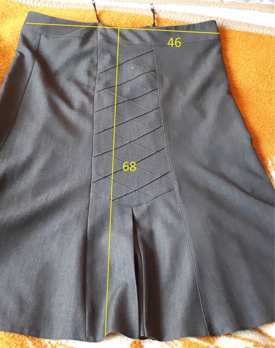 Stalowa szara spódnica