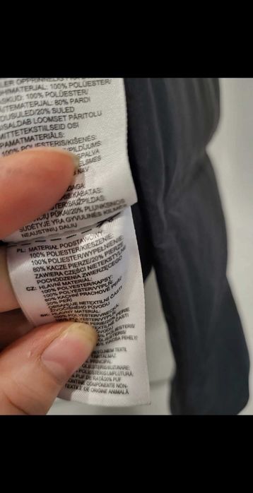 Adidas kurtka kaczy puch pikowana Slim rozm M