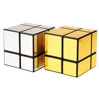 Дзеркальний кубик Рубика 2х2 (срібний, золотий), (mirror) (головоломки