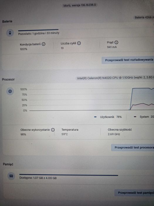 Acer Chromebook 315 CB315-3H-C4BQ / CELERON N4020 / 4 GB / CHROME OS