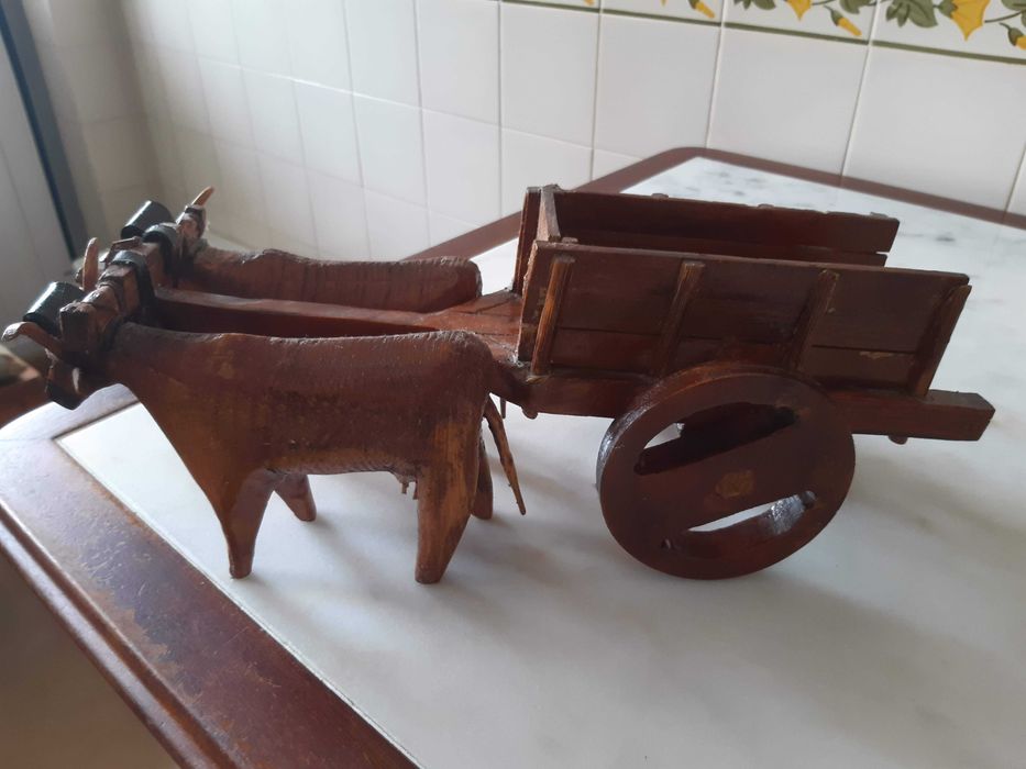Carro bois, artesanato português madeira, como novo