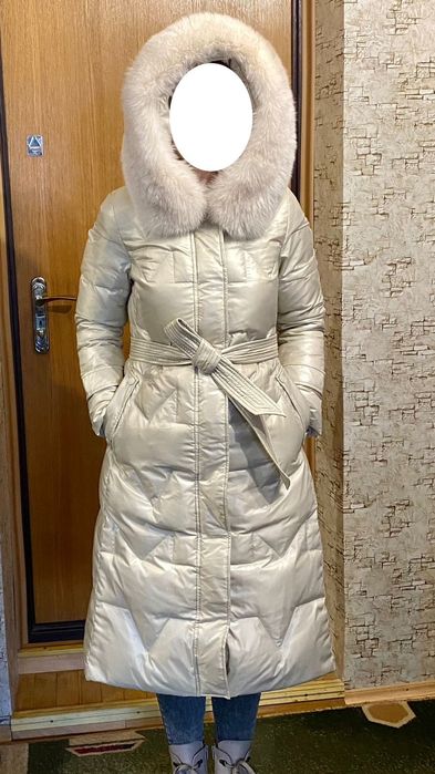 Пуховик натуральний довгий