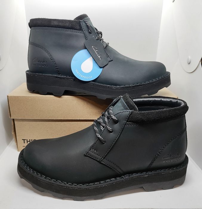 Кожаные 27см водонепроницаемые ботинки Clarks оригинал