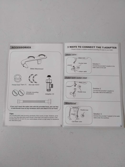 Bidet toaletowy do mycia higieniczny Gwint G1/2