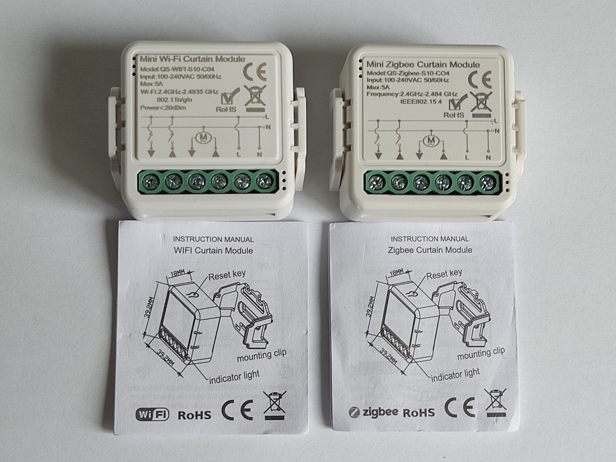Wifi lub Zigbee 3.0 Sterownik Rolet Tuya Smart Life przekaźnik rolety