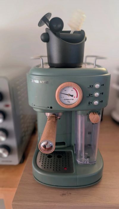 Máquina de Café Expresso Create There retro pro  (Sage Green)