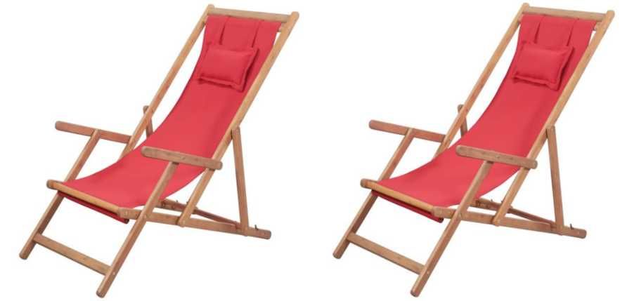 2 Cadeiras de praia dobráveis