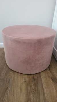 Różowa pufa puf Dusty Rose Westwing 60 cm aksamit