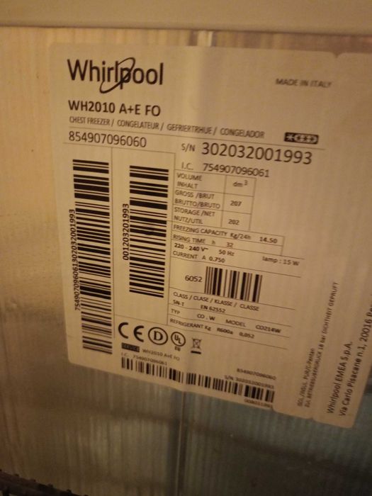 Zamrażarka Whirpool wh2010