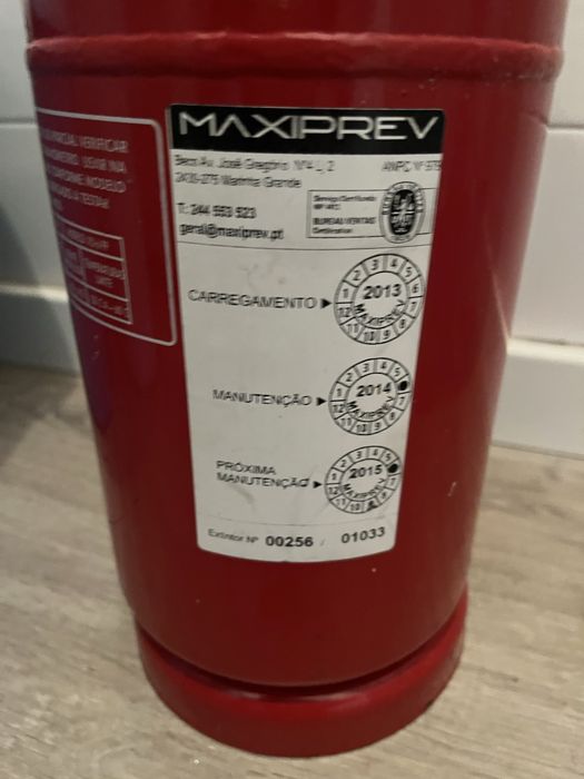 Extintor para troca por mais pequeno