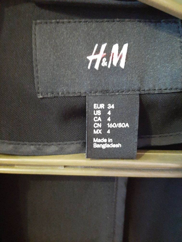 Піджак чорний, пиджак, H&M 34 розмір,  xs, s