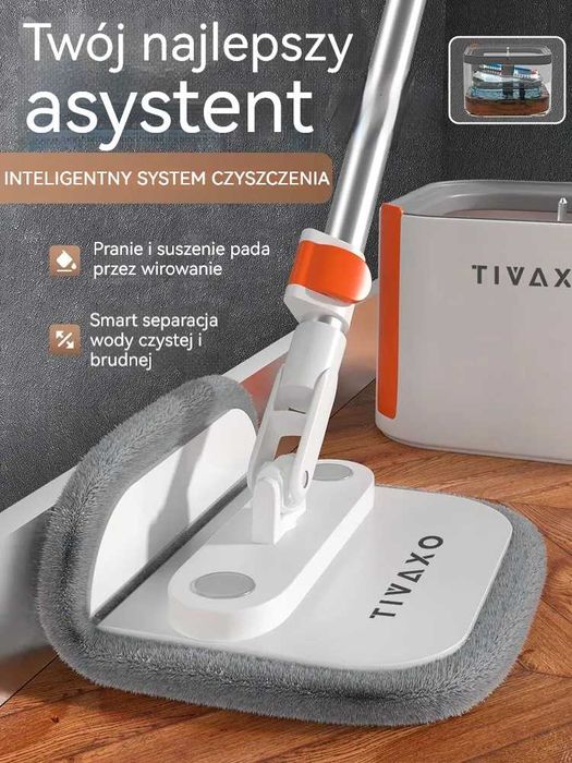 Smart Mop premium TIVAXO A11 - separacja czystej i brudnej wody