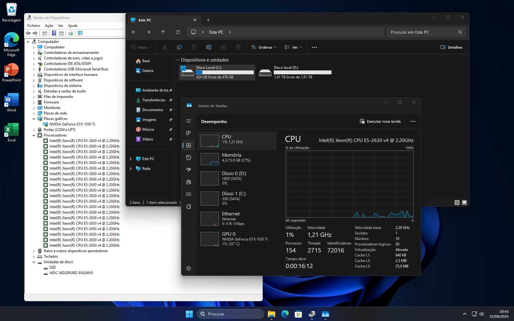PC Gaming Intel + Nvidia + SSD + 2TB