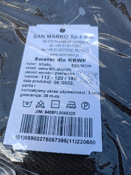 Sweter Wojskowy KRWP 520 MON Rozmiar XXL