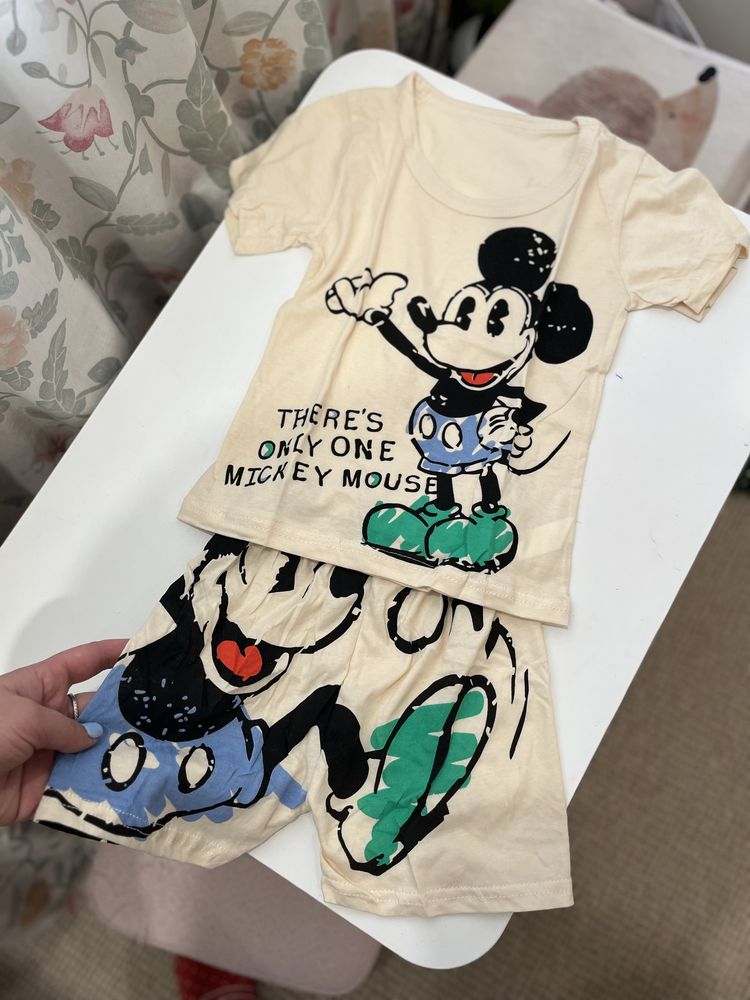 Летний костюм микки Mickey Mouse комплект футболка штаны