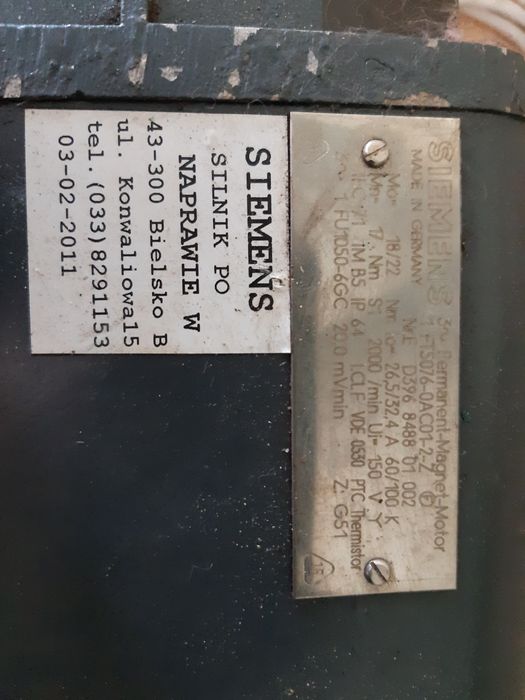 Silnik siemens FTS076-0AC01-2-Z