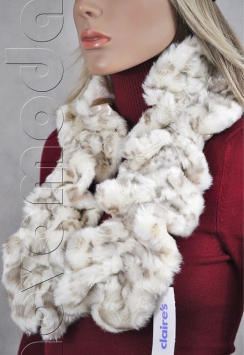 Claire's ciepła etola futrzana szalik